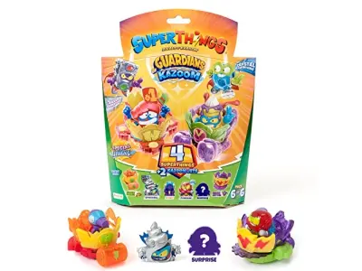Direktorji SuperThings iz Kabooma - serija 9 - Guardians of Kazoom - Paket 4 x SuperThings (vključuje 1 srebrni kapetan) in 2 x Kazoom Jets - 6/6