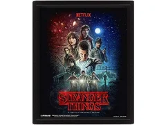 Stranger Things 3d lentikularni plakat sezona 1 25 cm x 20cm x 1,3 cm v okvirju škatle - uradno blago