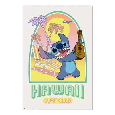 PLAKAT DISNEY STITCH HAWAII CLUB SURF