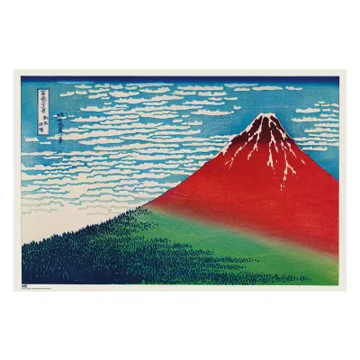 PLAKAT KATSUSHIKA HOKUSAI'S FINE WIND, CLEAR Morning