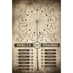 PLAKAT HARRY POTTER HECHIZOS Y ENCANTAMIENTOS
