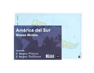 PAKET 10 MUTE MAPS ES AMERICA DEL SUR FIZIČNA POLITIKA