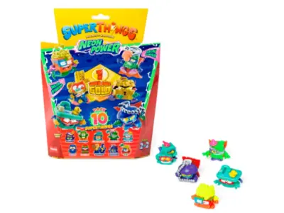 SuperThings PST11B016IN00 paket z 10 kosi Neon Power – eden od njih je 1 zlat kos. Asortiman 2 različnih paketov