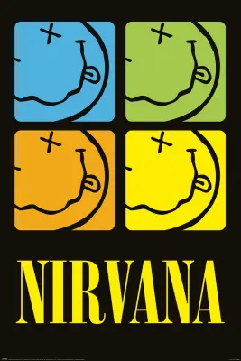 PLAKAT NIRVANA SMILEY KVADRATKI