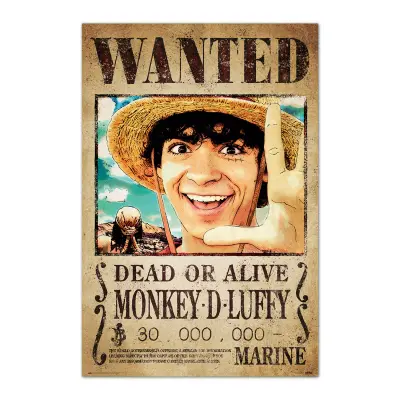 PLAKAT EN PIECE NETFLIX - WANTED MONKEY D. LUFFY