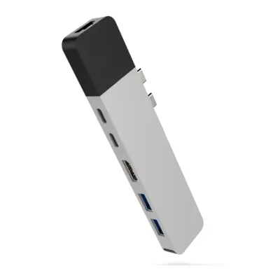 Hub HyperDrive Net 6 En 2 USB-C MacBook Pro Plata