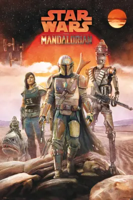 PLAKAT STAR WARS THE MANDALORIAN CREW