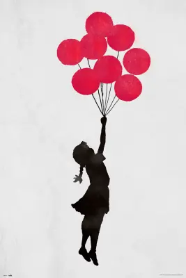 PLAKAT Z BLAGOVNO ZNAMKO GIRL FLOATING ORIGINAL