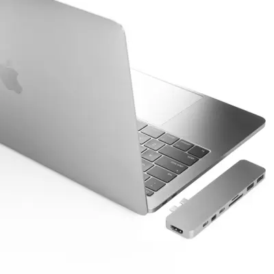 Hub Hyperdrive Pro 8 En 2 USB-C MacBook Pro Plata