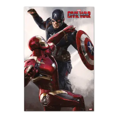 PLAKAT CAPITAIN AMERICA CIVIL WAR CAP VS IRON MAN
