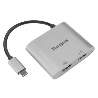 Adaptador Targus USB-C A 2xhdmi Plata