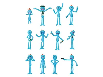 Paket 12 božičnih okraskov RICK IN MORTY gospod Meeseeks