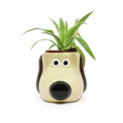 Half Moon Bay Aardman Plant Pot Shaped-Wallace & Gromit (Gromit), keramika, 8 (v) x 10,2 (š) x 12,5 (g) cm