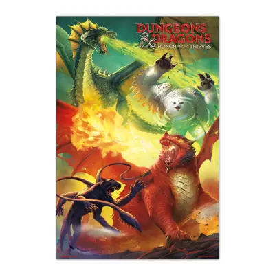 PLAKAT DUNGEONS & DRAGONS HONOR MED TOVI POŠASTMI