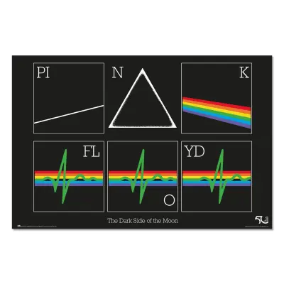 PLAKAT PINK FLOYD TEMNA STRAN LUNE