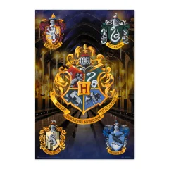 PLAKAT HARRY POTTER ESCUDOS HOGWARTS