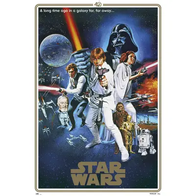 PLAKAT STAR WARS CLASSIC 40 ANIVERSARIO EN LIST B