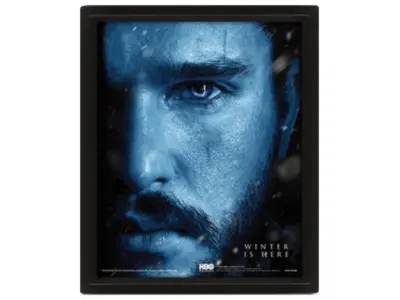 Game of Thrones Jon Snow proti Knight King 3D lentikularni plakat, večbarven, 10 x 8-palčni