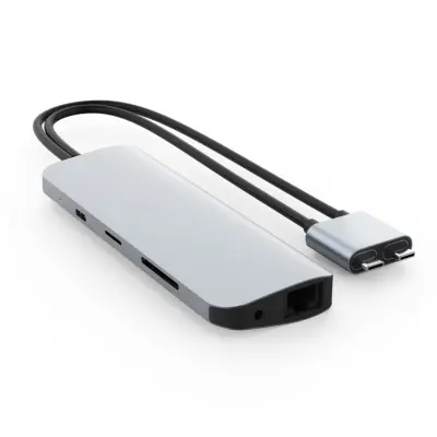 Hub Hyperdrive Viper 10 En 2 USB-C PLATA