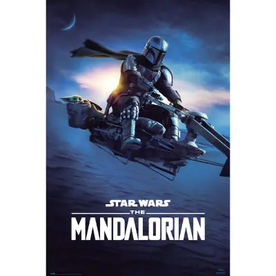 PLAKAT STAR WARS THE MANDALORIAN SPEEDER BIKE 2