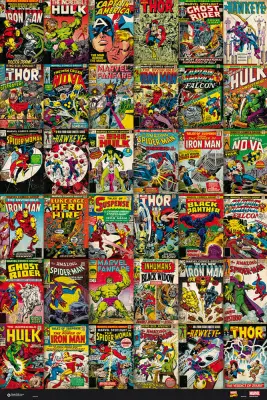 PLAKAT MARVEL PORTADAS CLASICAS COMICS