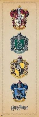 PLAKAT PUERTA HARRY POTTER ESCUDOS