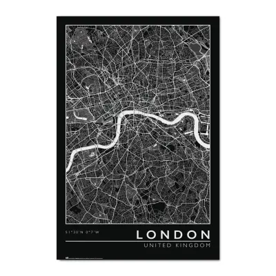 PLAKAT ZEMLJEVID MESTA LONDONA