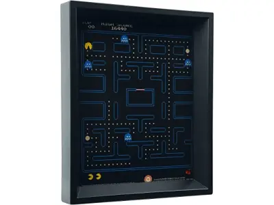 Pyramid International Pac -Man 3D lentikularni plakat v okvirju škatle (Maze Design) 25 cm x 20cm x 1,5cm - uradno blago