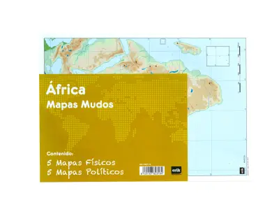 PAKET 10 MUTE MAPS JE AFRICA FIZIČNA POLITIKA