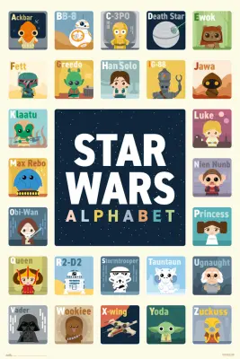 PLAKAT STAR WARS ALFABETO