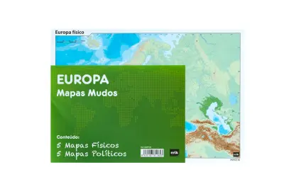 PAKET 10 MUTE MAPS PT EUROPE FIZIČNA POLITIKA