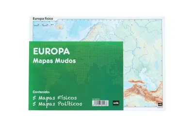 PAKET 10 MUTE MAPS JE EVROPA FIZIČNA POLITIKA