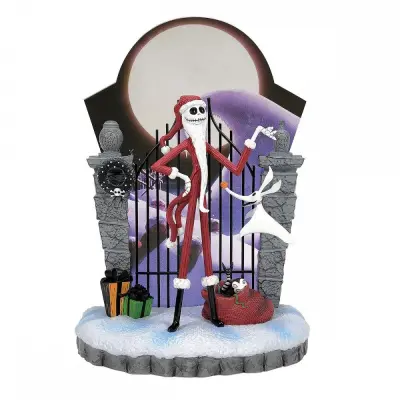 VITRINA FIGURICA DISNEY NIGHTMARE BEFORE CHRISTMAS SANTA JACK DOOR DIORAMA