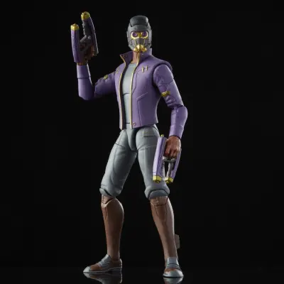 Marvel Legends Series 15 cm Scale Akcijska figura Igrača T'Challa Star-Lord, Premium Design, 1 figura, 3 dodatki in del za sestavo figure, večbarvna