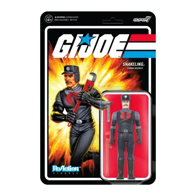 FIGURA REACTION GI JOE COBRA SNAKELING FACTORY WORKER MUSTACHE ROZA