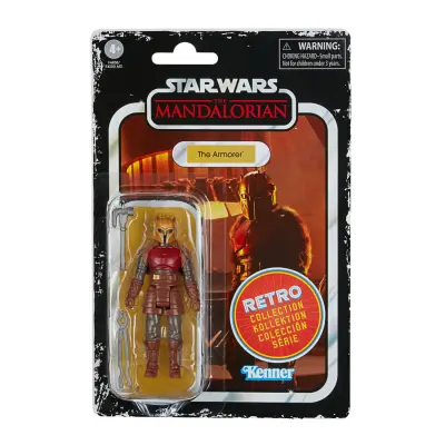 Star Wars Hasbro Retro Collection The Armorer Toy 9,5-cm-Scale The Mandalorian zbirateljska akcijska figura, igrače za otroke od 4. leta starosti, več