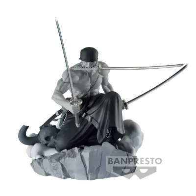 Banpresto - enodelna akcijska figurica Roronoa Zoro, dioramatična (The Tones), 15 cm