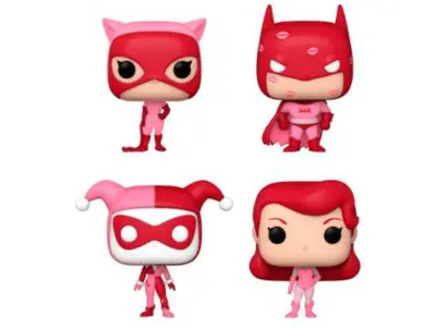 Funko Pocket Pop! DC Valentine Box 4 kosi - Batman - (WMT) - DC Comics - Keychain novost Keyring - Zbirka Mini figura - polnilo za nogavice - Ideja za