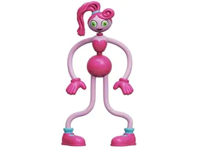 Bizak Poppy Playtime 5-palčni mamica dolgih nog zgibna akcijska figura, priložena z dodatki za video igre, različnimi liki za zbiranje, starost 6+ (64