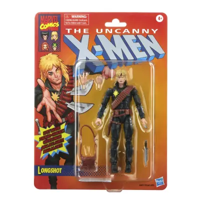 Marvel Hasbro Legends Series X-Men Longshot 6-palčna igrača akcijska figurica, 4 dodatki, F3977, večbarvna