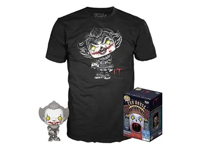 Funko Unisex Kid's Pop Stephen Kings Es Pennywise figura in majica (velikost M), večbarvna, X-Garge