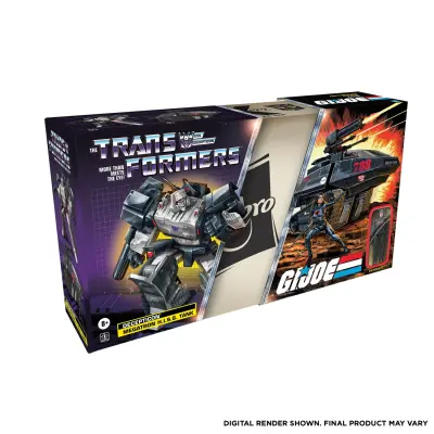 FIGURA TRANSFORMERJI GI JOE FUSION TANQUE HISS MEGATRON CON BARONESA COBRA
