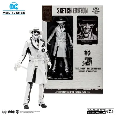 FIGURA MCFARLANE DC COMICS JOKER EDICION SKETCH GOLD LABEL