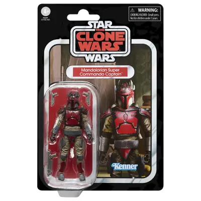Star Wars Hasbro The Vintage Collection Mandalorian Super Commando Captain Igrača 3,75-palčna figura Vojne klonov, večbarvna, (F5629)