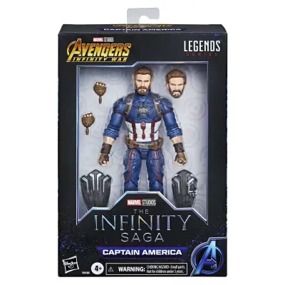 Hasbro Avengers - Infinity Marvel Legends Series, Captain America 15 cm akcijska figura, vrhunski dizajn, vključuje 5 dodatkov, večbarvno, F01855L0 ve
