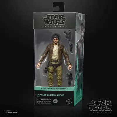 Star Wars The Black Series Captain Cassian Andor 15-cm-Scale Rogue One: A Story zbirateljska figura, igrače za otroke od 4. leta dalje