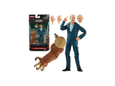 Hasbro Spiderman Marvel Legends Series J. Jonah Jameson 15cm zbirateljski akcijski figuri, 3 dodatki in 1 gradnja-a-figure del (-i)