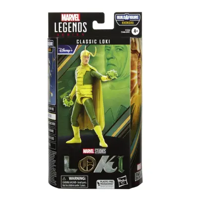 Marvel Legends Series MCU Disney Plus Classic Loki Akcijska figura, 5 dodatkov in 1 del za sestavljanje figure