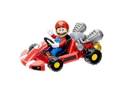 Super Mario Bros. Movie 2,5 ”/6cm Mario figura z vlečnim dirkačem