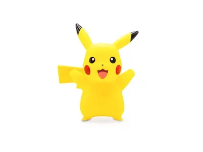 TEKNOFUN svetleča figurica Pokémon Happy Pikachu, 24 cm, rumena, plastika, uradno blago Pokémon, svetleča figurica Pokémon Pikachu, sveti, ko je vklop